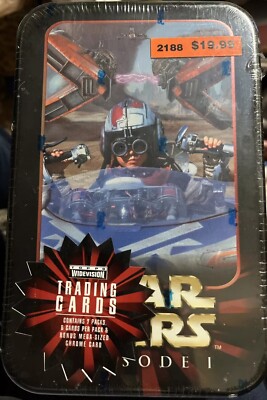 Star Wars Episode 1 Topps Wide Vision Trading Cards  Sealed Tin 1999