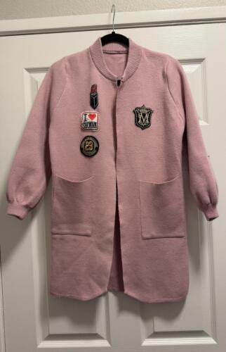 Kawaii Pink Bomber Jacket w/ Patches “DEAHINSID” Graphic