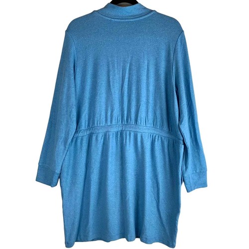 Chaqueta Cárdigan Suave Alrededor Eleve con Cremallera Hachi Suéter Tejido Azul Claro - Imagen 11 de 14