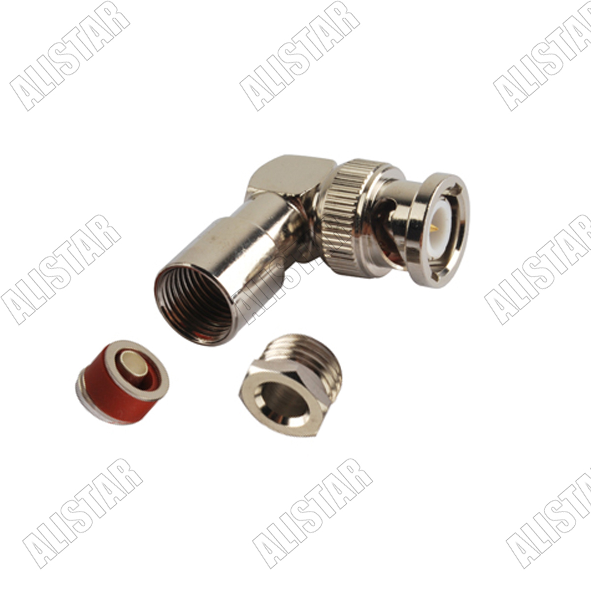 N Connector Male Right Angle Crimp For RG58 RG142 RG400 LMR195 Coax Cables