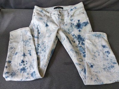 Blue Floral Skinny Jeans Size 