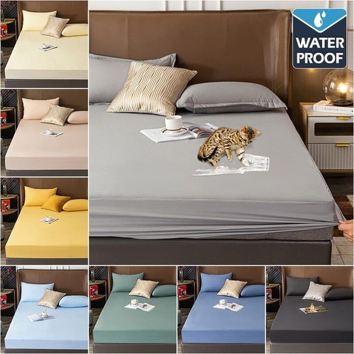 Mattress Covers Protector Elastic Band Sanding Breathable Anti-mite Bed Cover