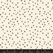 1/4 Yard 9x42 Ruby Star Society "Starry" Mini Natural Black Quilt Cotton