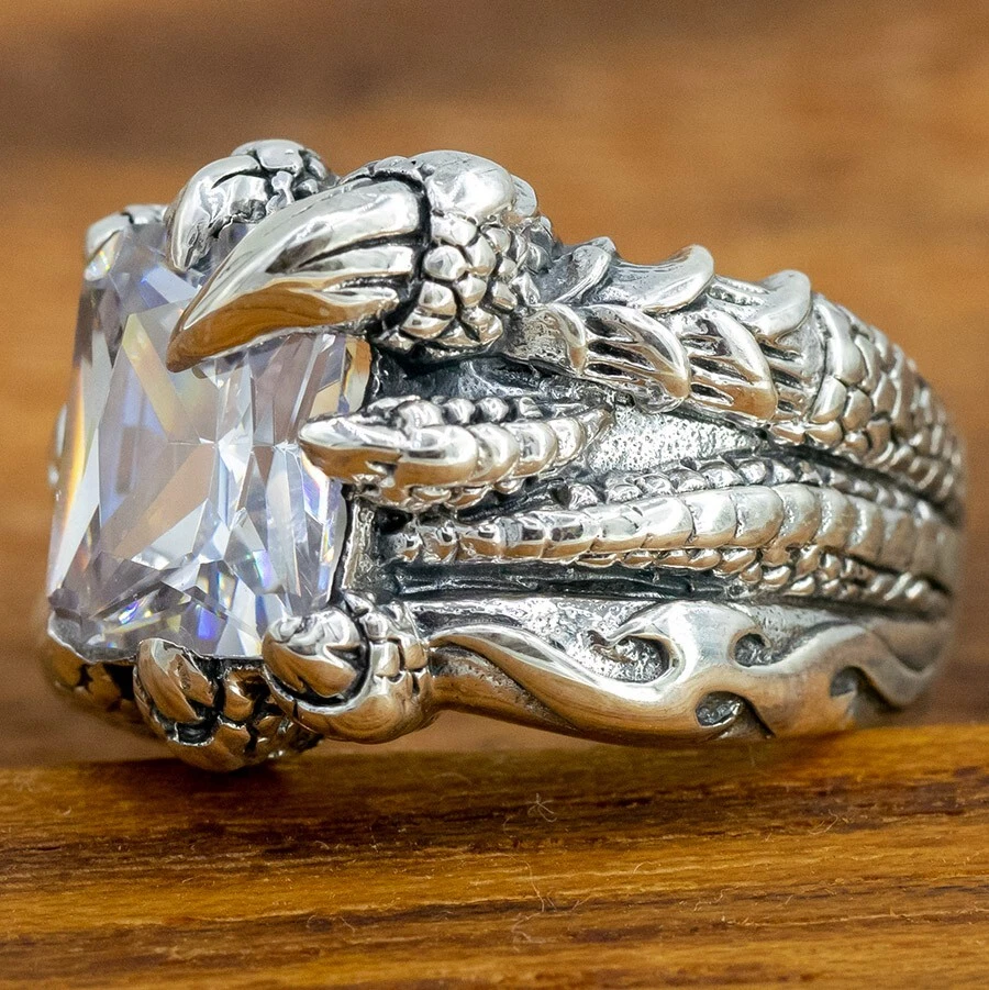 Adjustable Silver Dragon Claw Ring for Man & Woman, Gothic Eagle Claws Ring,  Bague Griffe De Dragon, Animal Rings, Fashion Jewelry Gift - Etsy