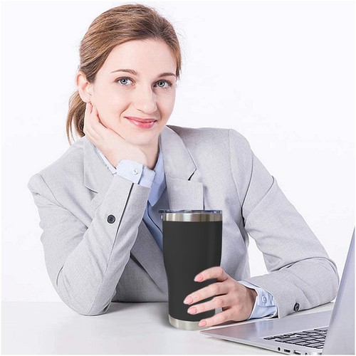 Kaffeetasse mit Griffdeckel Reisetasse Edelstahl Isoliertasse 20 & 12oz - Bild 24 von 43