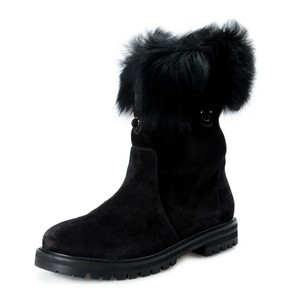 Salvatore Ferragamo Mujer Vasto Ante Cuero Real Piel Botas 6.5 9.5 10C |  eBay