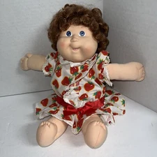 Cabbage Patch Kids Doll Growing Red Hair Vintage 1987 Blue Eyes Dressed Coleco