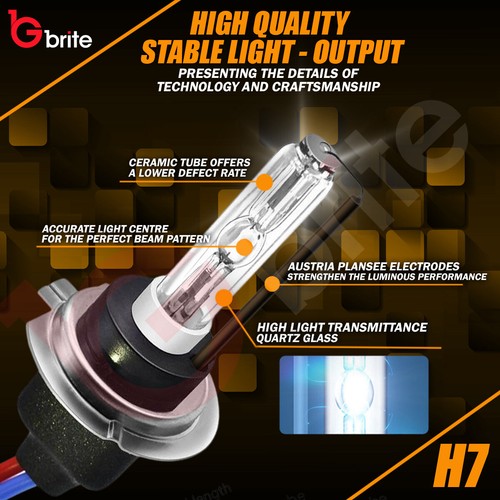 H7 55W 50W METAL BASE CERAMIC BULBS HID XENON CONVERSION KIT 6000K WHITE 6K - Picture 8 of 9