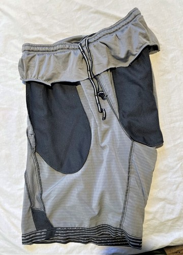 Nike Dri Fit Badehose Shorts schwarz weiß gestreift Herren kleiner Kordelzug - Bild 7 von 7
