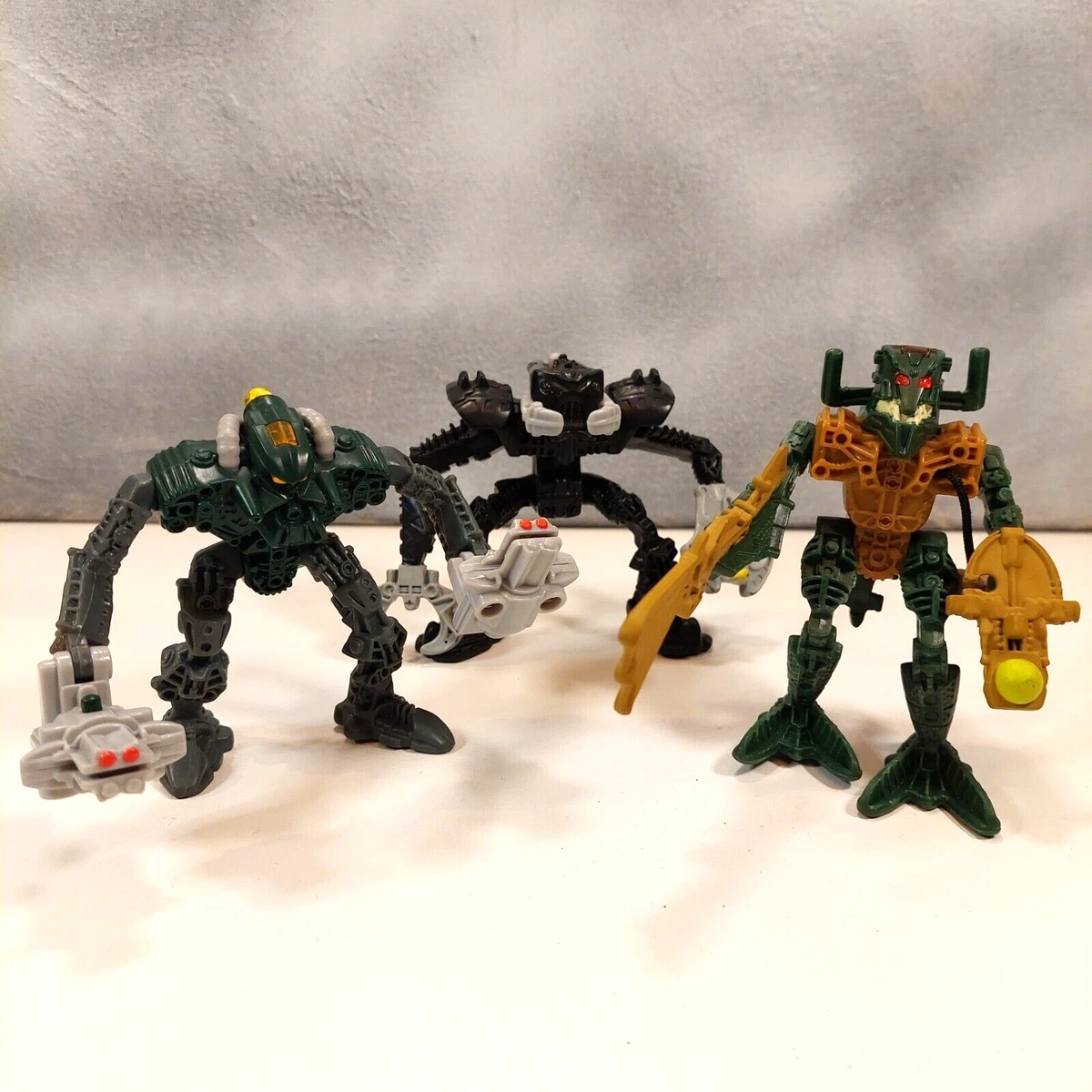 Lego Bionicles From McDonalds 3 Piece Lot 2006 2007 1 has Light up eyes