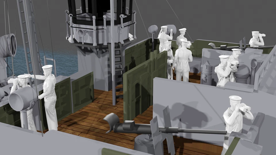 WWII Royal Navy - The Bridge - 10 Figure Set - Image 2 of 4