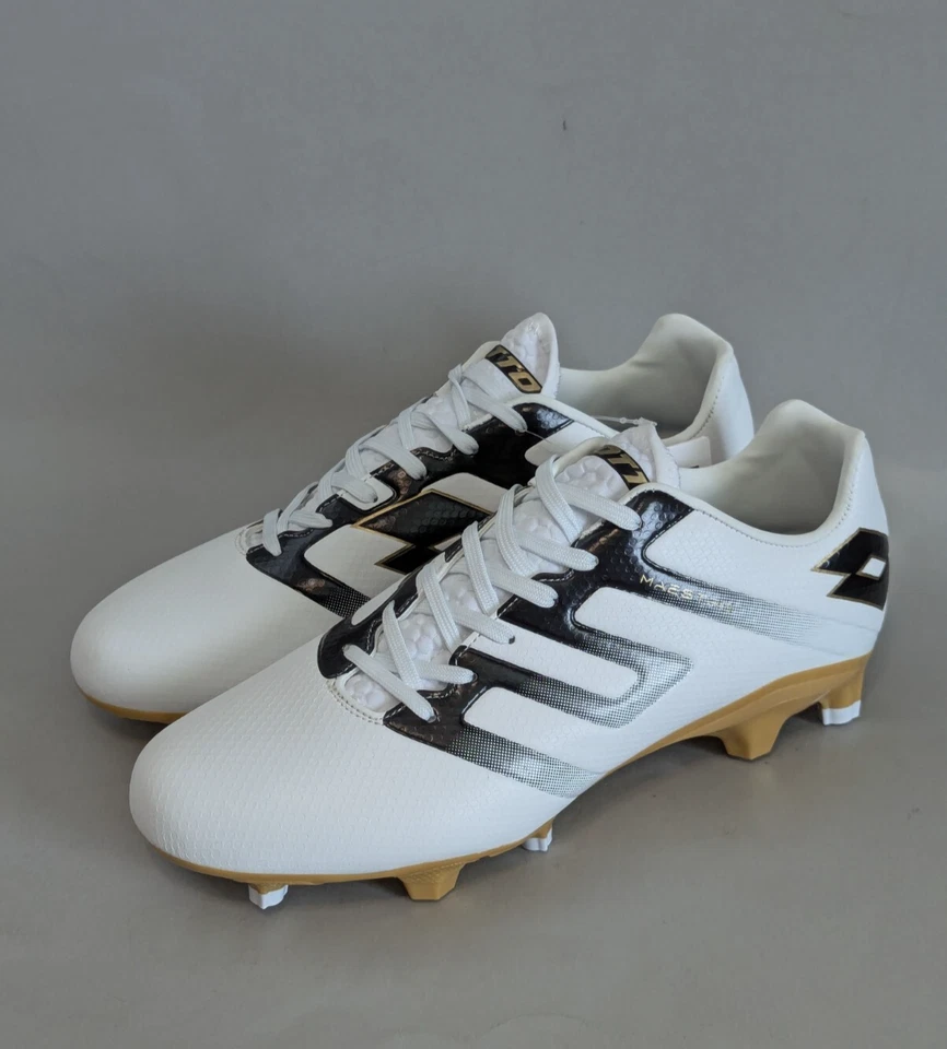 Botines de fútbol Lotto MAESTRO 300 IV FG para hombre 11 blancos negros 220569-8KQ Foto 3 de 4