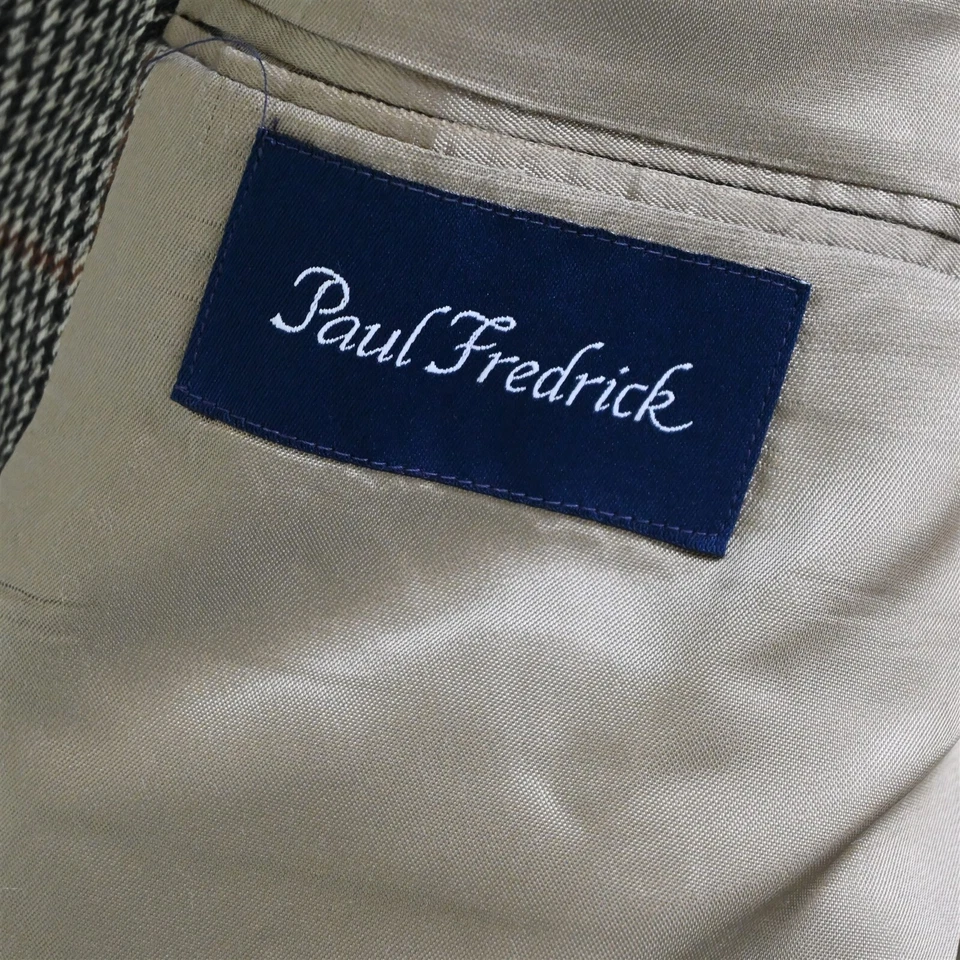 Blazer Traje Chaqueta Abrigo Deportivo Paul Fredrick 46L Verde Pata de Gallo Cuadros Para Hombre Foto 4 de 4