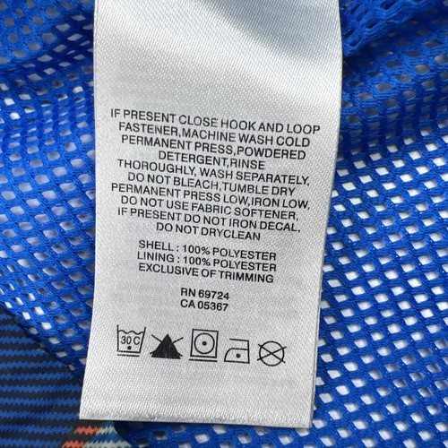 Columbia Windbreaker Jacket Hooded Raincoat Rain Mesh Zip Up Mesh Lined Plaid L - Picture 10 of 12