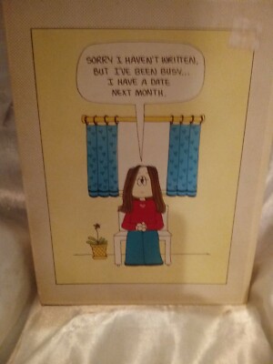 RARE VINTAGE AMERICAN GREETINGS STATIONARY COMIC CARTOON CATHY