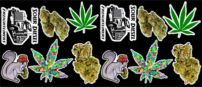 12 Marijuana Weed Cannabis Vinyl Stickers | eBay