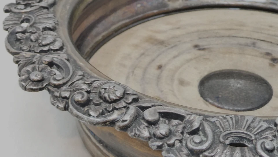 Antiguo soporte para posavasos Sheffield Plate Champagne/Vino plateado c1820 Foto 4 de 4