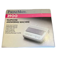 NEW NIB PhoneMate 3900 Vintage 1990 Telephone Answering Machine All Accessories