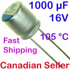 1/5/10pcs 1000uF 16V 10x11.5mm 105C Nippon PSG Polymer For Motherboard VIDEO PC
