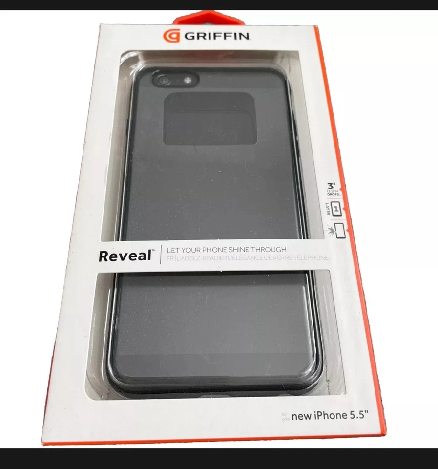 Griffin Ultrathin Reveal FlexEdging Case Apple iPhone 6+ / 6s Plus BLACK & CLEAR - Image 2 of 4