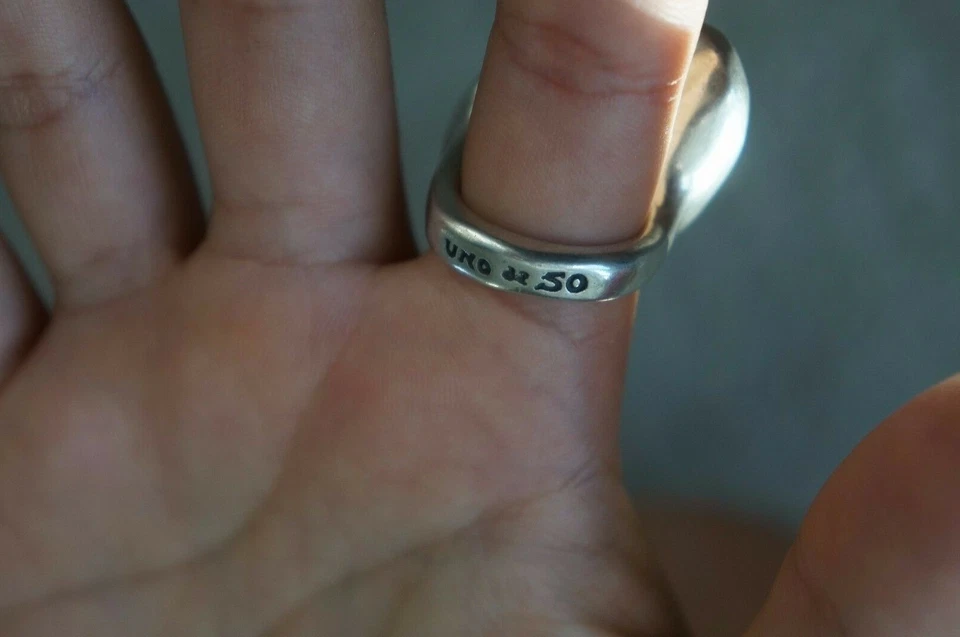 NUEVO UNO de 50 Elementos Azules Cristal SÍ SÍ Anillo Plata 6 7.5 9.5 S M L XXL Foto 4 de 4