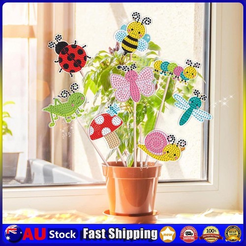 Stick Insect Diy AU 8Pcs Insect DIY Diamond Art Paintings Stick Diamond Painting Stakes ...