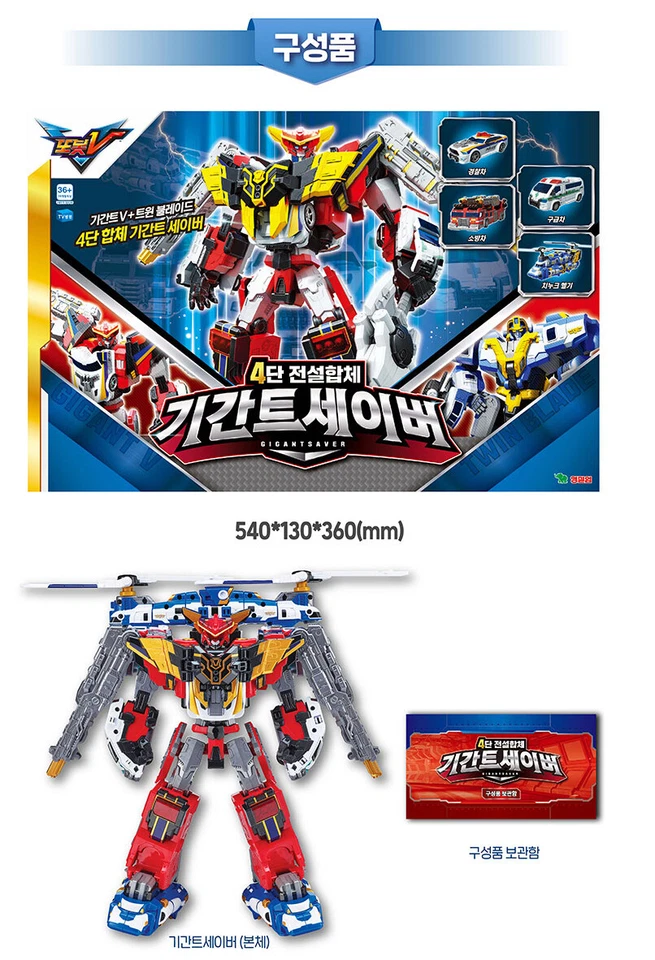 TOBOT V GIGANT SAVER Gigant-V Twin Blade 4-Integration Transforming Robot set - Image 4 of 4