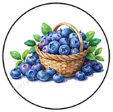 BLUE BERRIES ENVELOPE SEALS LABELS STICKERS PARTY FAVORS