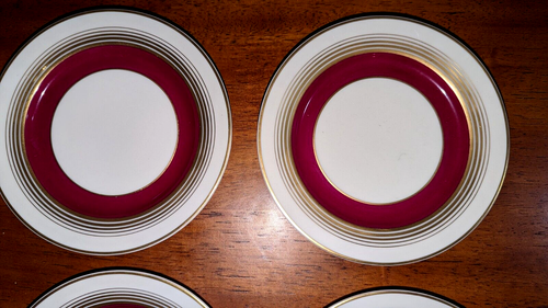 Vintage WARWICK 107-- 4 Bread Plates 6 1/4"  Beautiful Design and Color - Picture 2 of 5