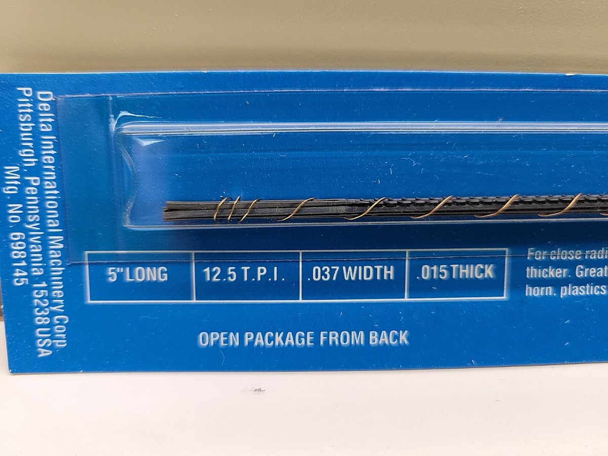 12 Delta Scroll Saw Blades 40-607 12.5 tpi Made in USA (1 pack of