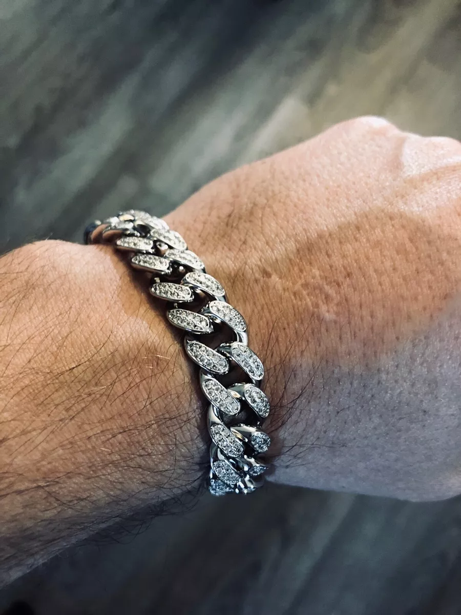 Men's Iced Out Miami Diamond Cuban Link Bracelet