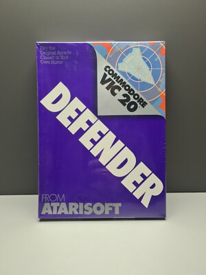DEFENDER COMMODORE VIC 20 FROM ATARISOFT - NEW & SEALED - RAR SELTEN - GUT