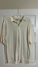 Eddie Bauer Men's Short Sleeve Polo Size Large Beige