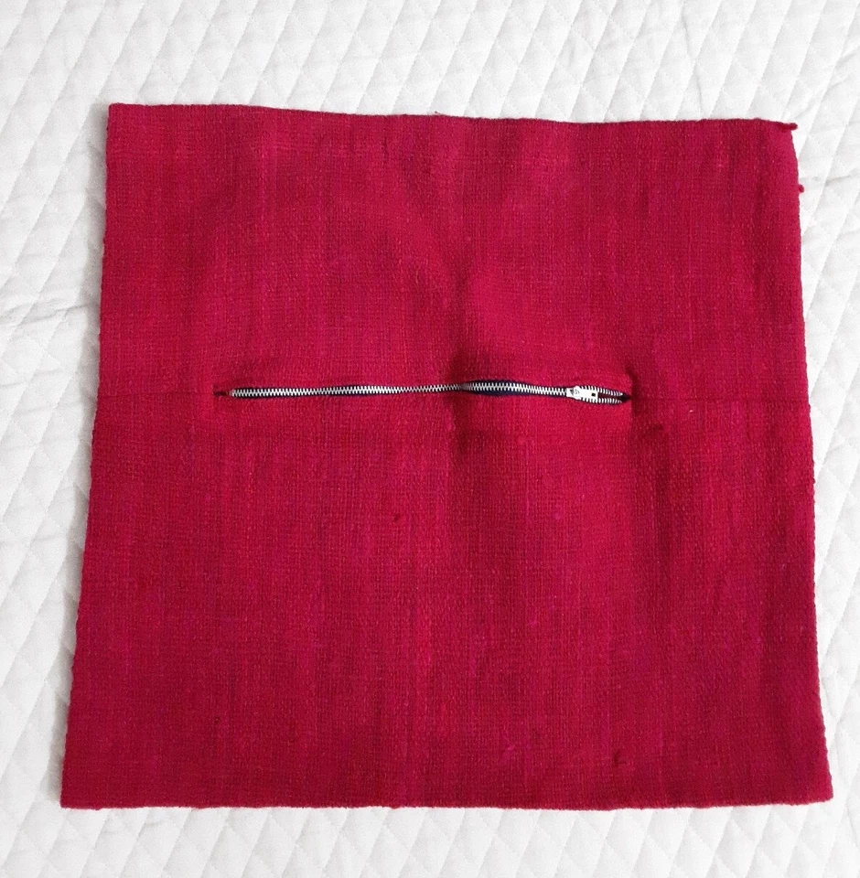 Embroidered Llama Throw Pillow Cover Fuchsia Pink 16 X 15  - Image 4 of 4