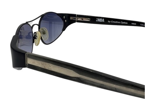 Vintage NBA N828 Creative Optics Black Oval Metal Sunglasses W NEW LENSES - Picture 6 of 7