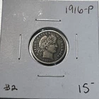 1916 P Silver Barber Dime Coin Collection #2