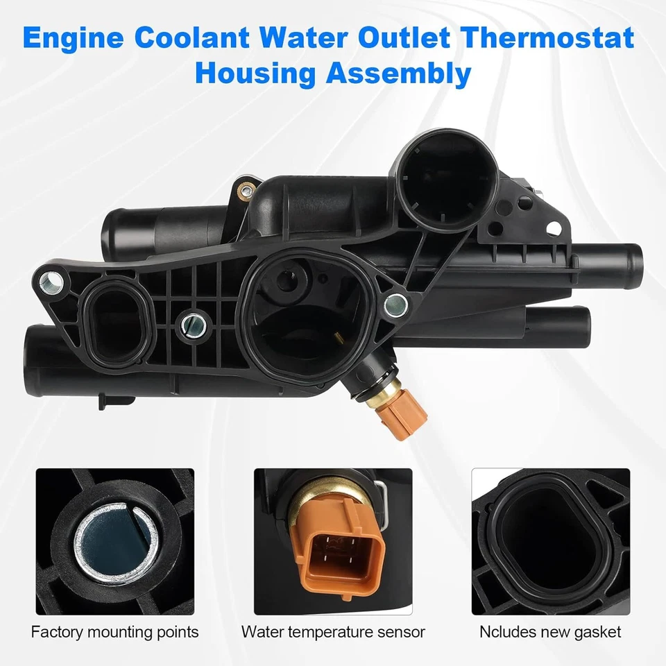 Carcasa termostato para Hyundai Sonata Kia Optima Rondo 2008 2009 2010 256002G600 Foto 2 de 4