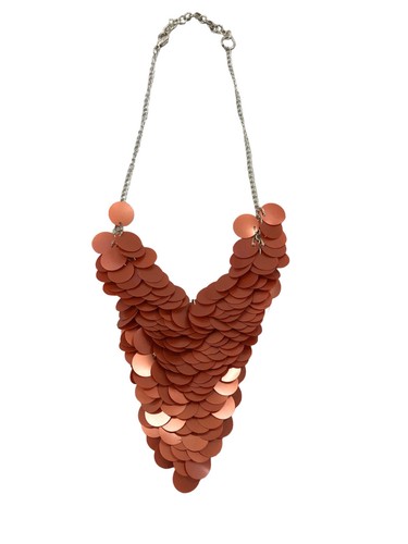 COLLANA ANELLI O CERCHI PLASTICA IN 6 COLORI A SCELTA BIGIOTTERIA ACCESSORI MODA - Picture 24 of 25