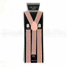 Fashion Rose Gold Suspender Adults Men Glitter Set Formal Wear Accessories