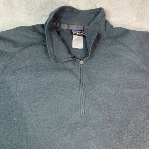 Patagonia Men’s Fleece XL Synchilla Vintage Jacket Green Pullover Quarter Zip - Picture 2 of 6
