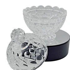 Vintage Nachtmann Bleikristall Covered Sugar Dish Anglia Crystal