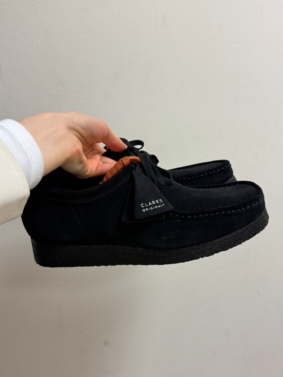 New Clarks Men's Wallabee Black Suede 26155519 | eBay