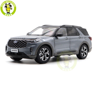 1/18 Ford EXPLORER 2023 Gray Diecast Model Car Toys Gifts For