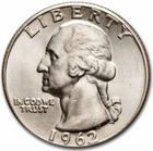1962-P Washington Quarter BU Brilliant Uncirculated 90% Silver .1808 Troy oz