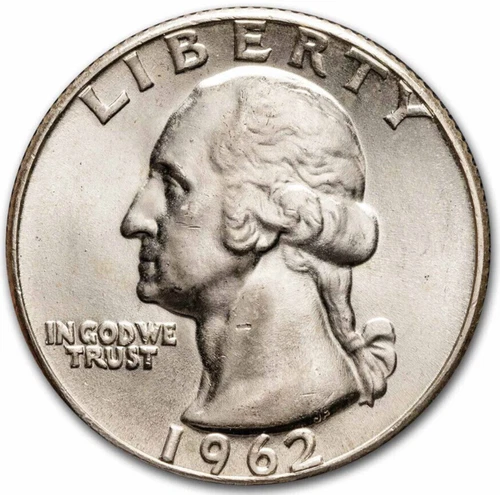 1962-P Washington Quarter BU Brilliant Uncirculated 90% Silver .1808 Troy oz