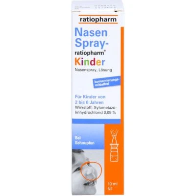 RATIOPHARM GMBH NASENSPRAY-ratiopharm Kinder kons.frei 10 ml PZN 00999854