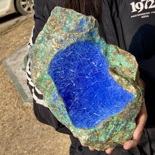 6.43LB Rare blue goethite quartz specimens are worth collecting - 第 3/14 張圖片