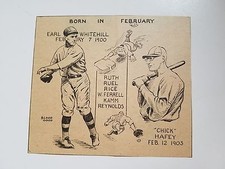 Babe Ruth Chick Hafey Muddy Ruel Carl Reynolds Earl Whitehill 1930 Cartoon