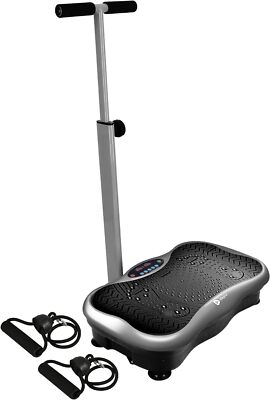Machine d'exercice Lifepro Plaque vibrante avec points d'acupuncture magnétiques et poignées, plaque vibrante pour tout le corps pour le fitness et l'entraînement – 99 niveaux de vitesse, haut-parleur