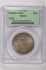 1952 George Washington Carver  Commemorative Half Dollar PCGS MS64 OGH